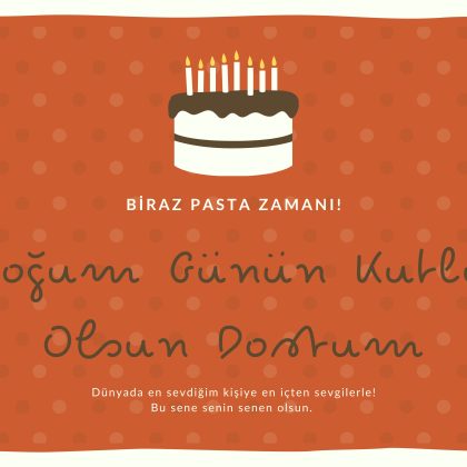 Doğum Günü Tebrik Kartı